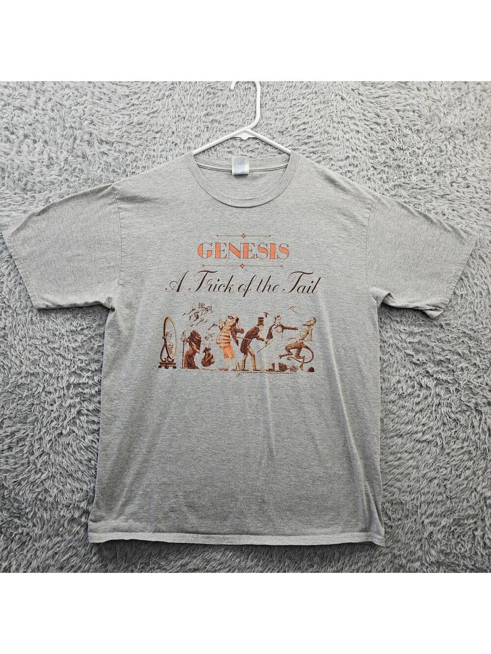Genesis Band T Shirt Trick of the Tail Men XL Vintage Reproduction Prog Rock
